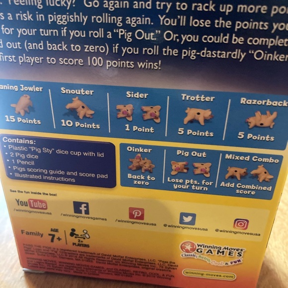 Winning Moves pass the pig game USA - Picture 5 of 5